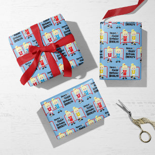 Blonde Girl Soccer Personalised Wrapping Paper Sheet