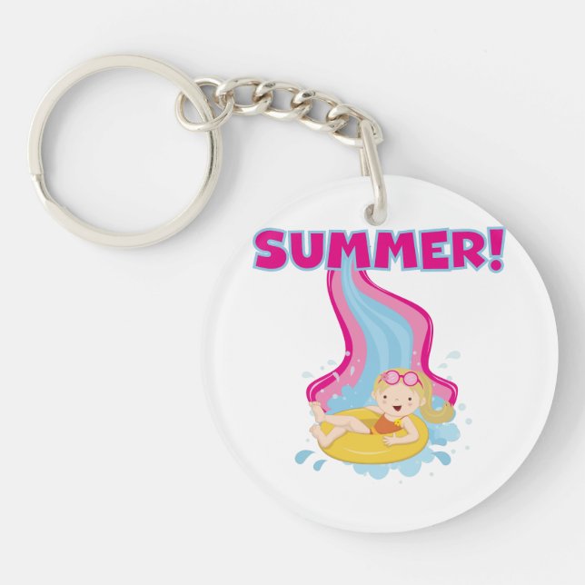 Blonde Girl Summer Key Ring (Front)