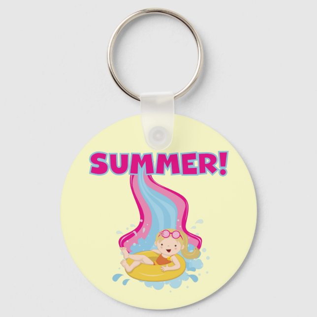 Blonde Girl Summer Key Ring (Front)
