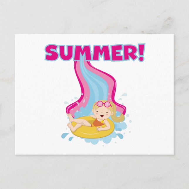 Blonde Girl Summer Postcard (Front)