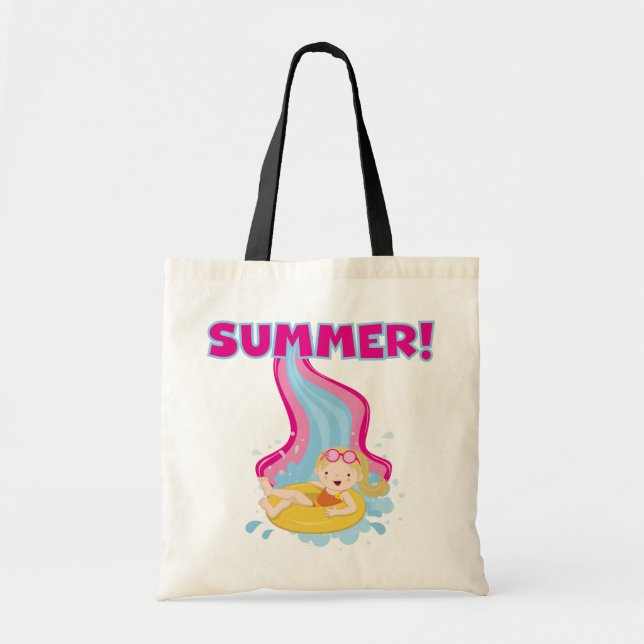 Blonde Girl Summer Tote Bag (Front)