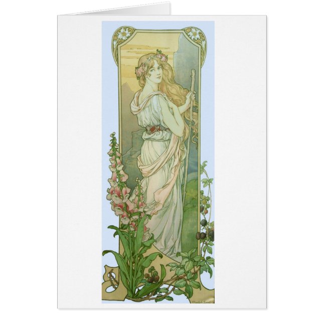 Blonde Girl with Flowers in Her Hair (Front)