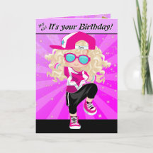 Blonde Girls Hip Hop Happy Birthday