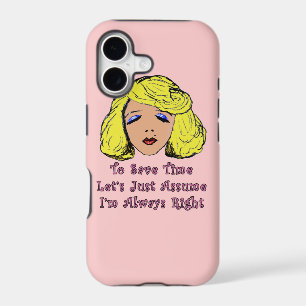 Blonde Glamour Girl Save Time Always Right