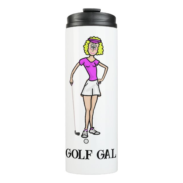 Blonde Golf Fal Women's Thermal Tumbler (Front)