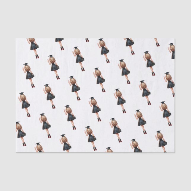 Blonde Graduate 'I Did It!' Tissue Paper  (Front)