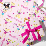 Blonde Gymnastics Birthday Wrapping Paper<br><div class="desc">Multicultural personalised Gymnasts Wrapping paper. Please check out more of my personalised gifts.</div>