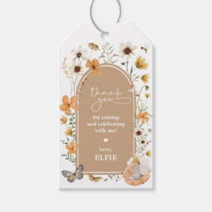 Blonde Hair Fairy Fall Wildflower Birthday Party Gift Tags