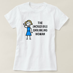 Blonde Hair Incredible Shrinking Woman T-Shirt