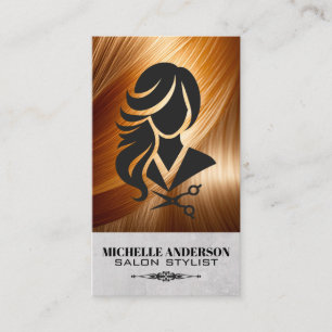 Blonde Hair Salon Scissors   Beauty Business Card