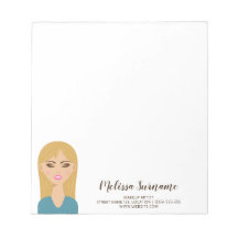 Blonde Hair Woman Personalised Name Makeup Artist