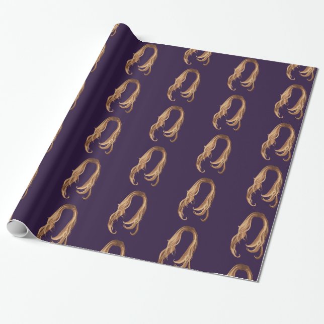 Blonde Hair Wrapping Paper (Unrolled)