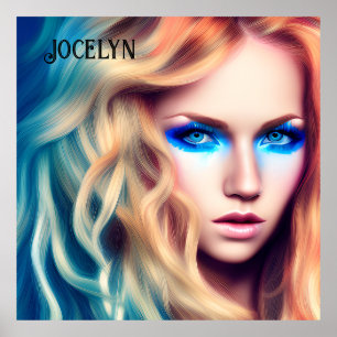 Blonde Haired Blue Eyed Bombshell Poster