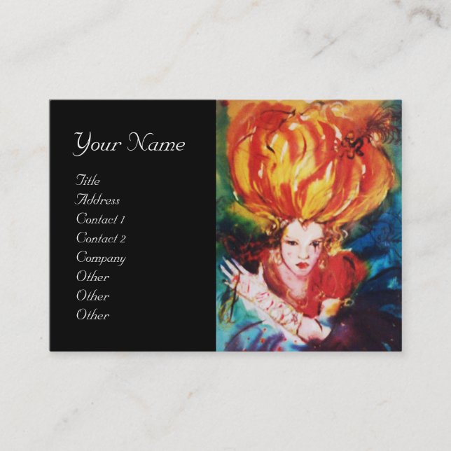 BLONDE IN RED Beauty ,Makeup, Hair Salon Business Card (Front)