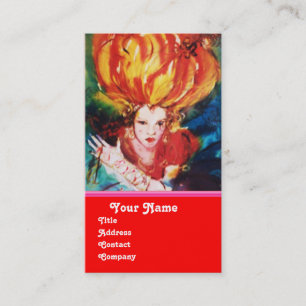 BLONDE IN RED Monogram Beauty ,Makeup, Hair Salon Business Card
