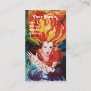 BLONDE IN RED Monogram Beauty ,Makeup, Hair Salon Business Card