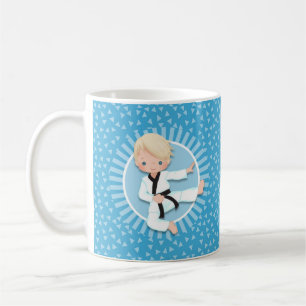 Blonde Karate Boy Judo Martial Arts Coffee Mug