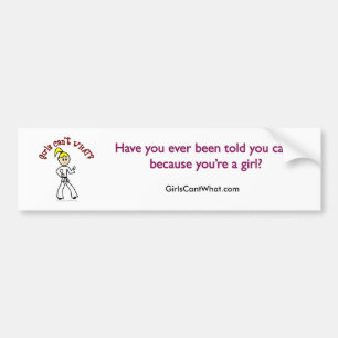 Blonde Karate Girl Bumper Sticker