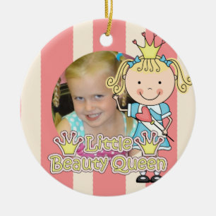 Blonde Little Beauty Queen Keepsake Ornament
