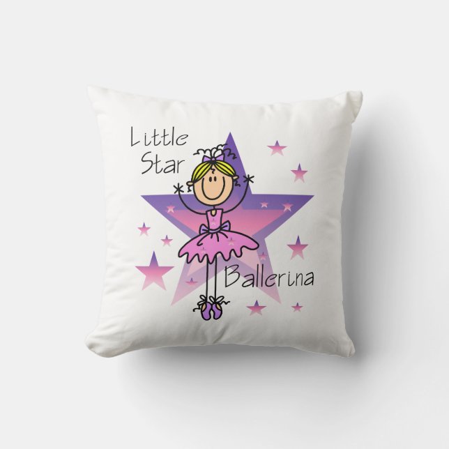 Blonde Little Star Ballerina Pillow (Front)