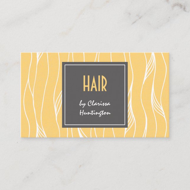 Blonde Locks Hair Stylist Business Card (Front)
