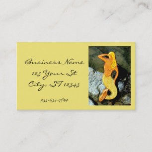 blonde lookout mermaid business card
