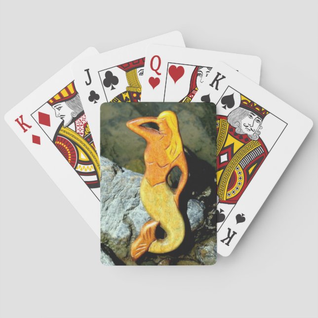 blonde lookout mermaid playing cards (Back)