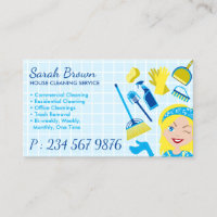 Blonde Maid Blue Tile Sparkle House Cleaning