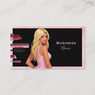 Blonde Makeup Lady Business Card