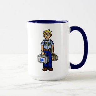 Blonde Male EMS Personalised Name Mug