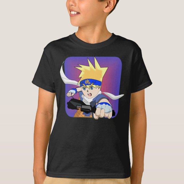 Blonde Manga Boy T-Shirt (Front)