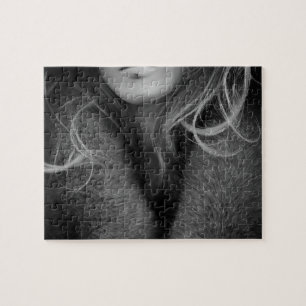 Blonde Mannequin in Black and White Jigsaw Puzzle