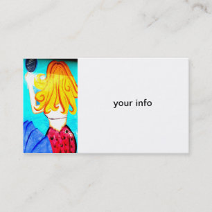 blonde mermaid business card