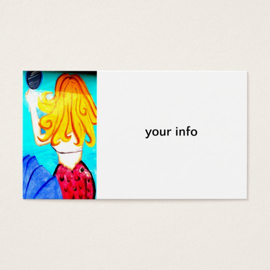 blonde mermaid business card