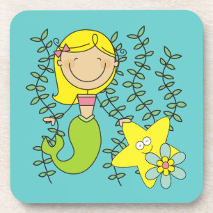 Blonde Mermaid Coaster