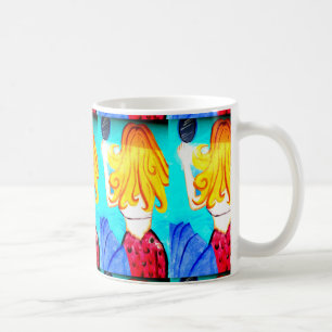 blonde mermaid coffee mug