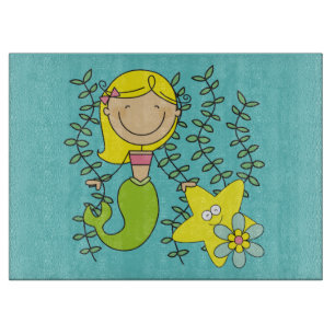 Blonde Mermaid Cutting Board