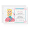 Blonde mermaid girl cute girly birthday invitation
