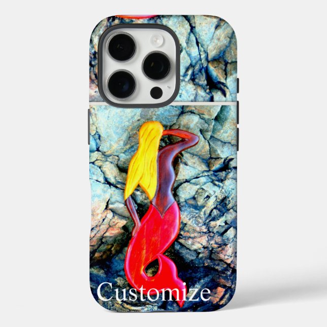 blonde mermaid in red Case-Mate iPhone case (Back)