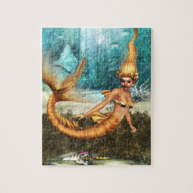 Blonde Mermaid Jigsaw Puzzle (Vertical)