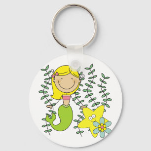 Blonde Mermaid Key Ring