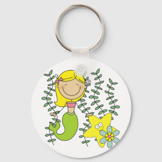 Blonde Mermaid Key Ring