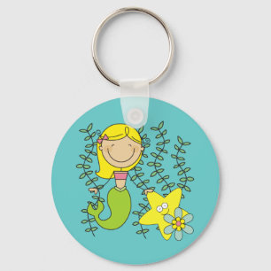 Blonde Mermaid Key Ring