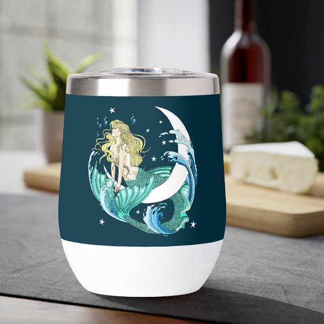 Blonde Mermaid Moon Fantasy Art Deco (Creator Uploaded)