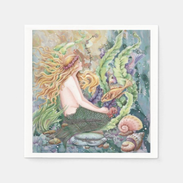 Blonde Mermaid Napkin (Front)