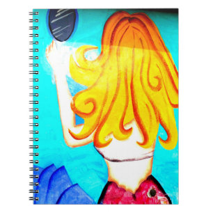 blonde mermaid notebook