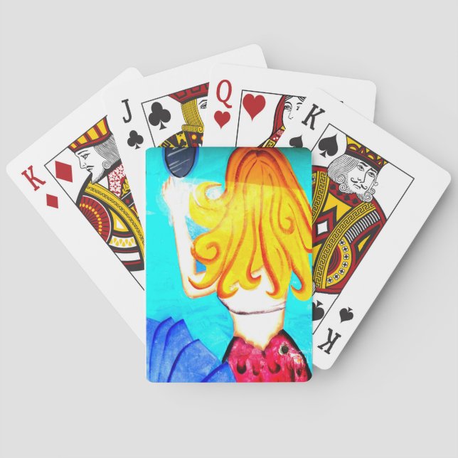 blonde mermaid playing cards (Back)