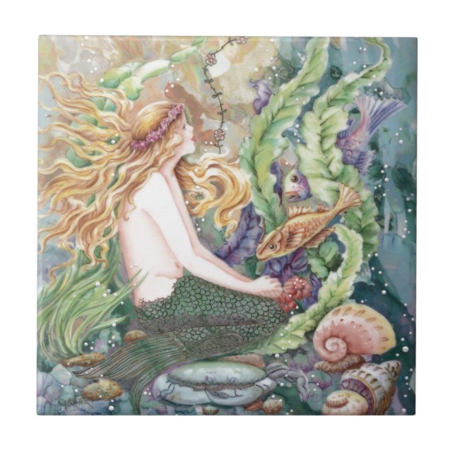 Blonde Mermaid Tile (Front)