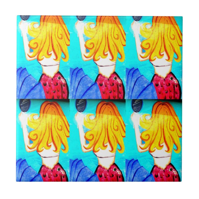 blonde mermaids tile (Front)