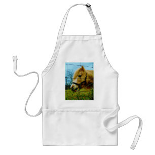 Blonde Miniature Pony / Horse Blue Sky Standard Apron